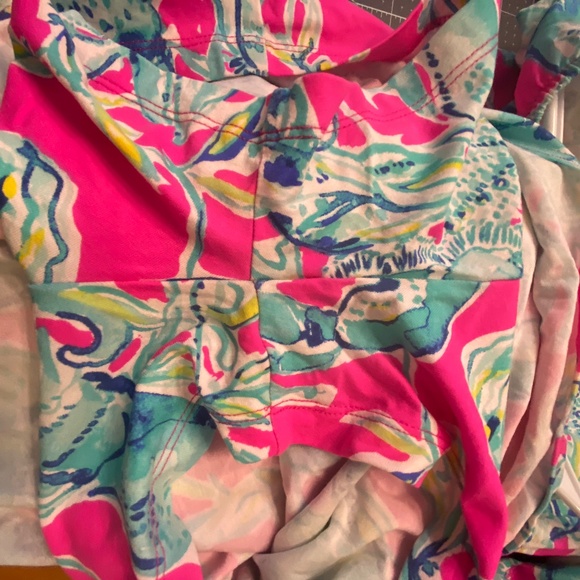 Lilly Pulitzer Lana Romper Razberry Lobsters in Love. Size S. - Picture 3 of 3